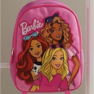 2025 Barbie Zipper Back Pack Book Bag Mesh and Canvas Material Plastic Front